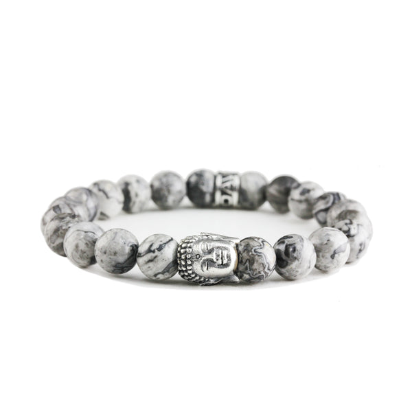 Bracelet Bouddha Jasper et argent