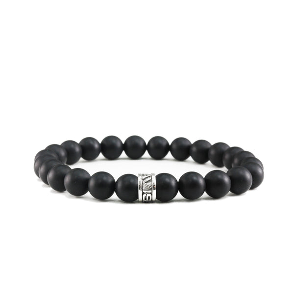Bracelet Classic Onyx Mate et argent