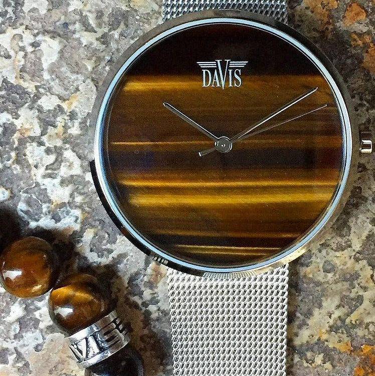 Montre Pierre Oeil de Tigre Jaune 2331